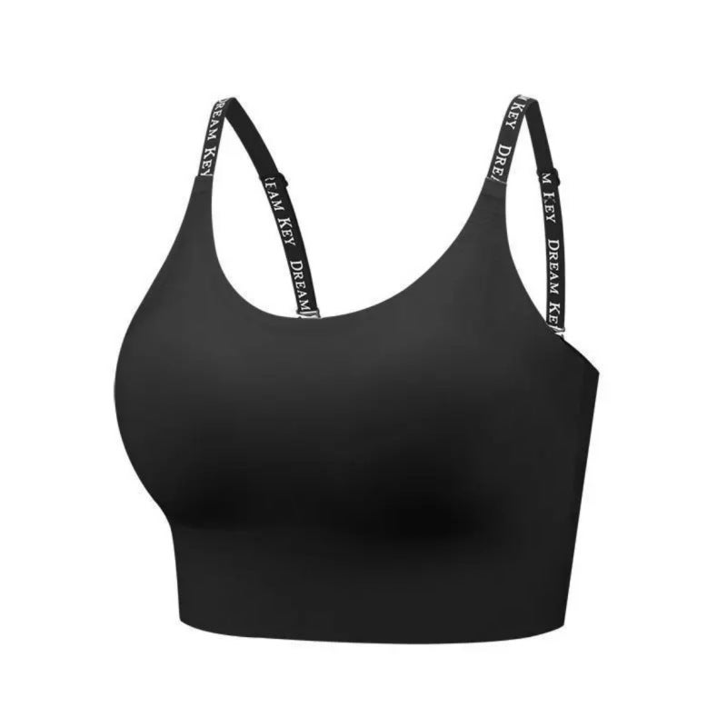 Jelly Strip Support Thin Push-Up Seamless No Rims Breast-Retracting Vest 168 Black Zodiac Red Others - Image 1